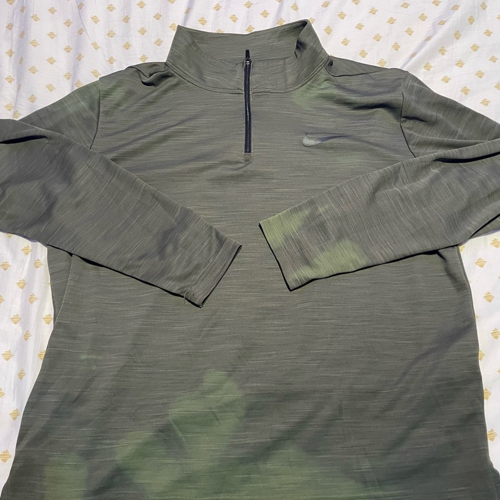 Nike Olive Green Athletic Zip-Up Jacket